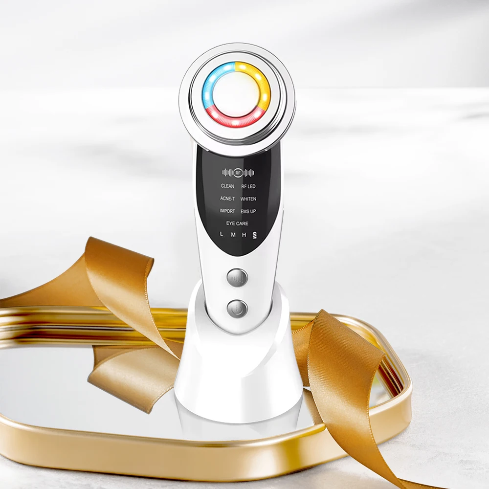 

Smart Library 7 In 1 Rejuvenation Tightening Face Beauty Device LIfting Facial Massager Heating Face Massager