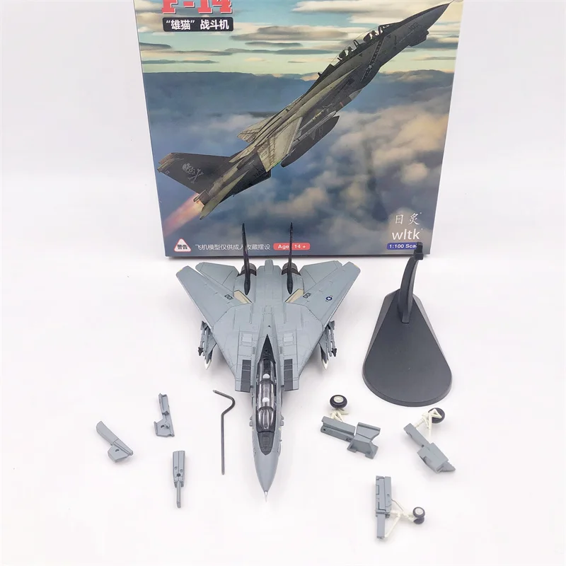 Diecast Metal 1/100 Scale US F-14D F14 VF-31 TOM Cat Military Aircraft Model Collection Variable Wing Mode Fighter Moldel Toy