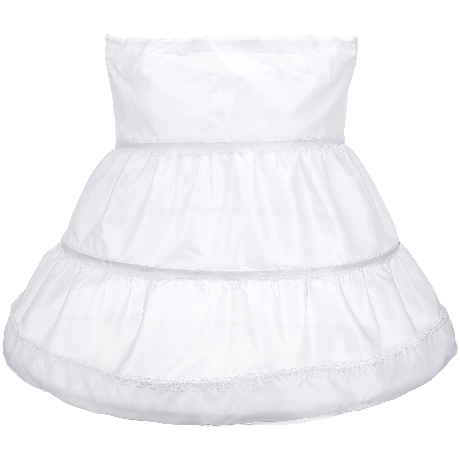 

Princess Petticoat Girls Elastic Foldable Lightweight Durable Wedding Dress Underskirt Pageant Half Skirt Flower Girl
