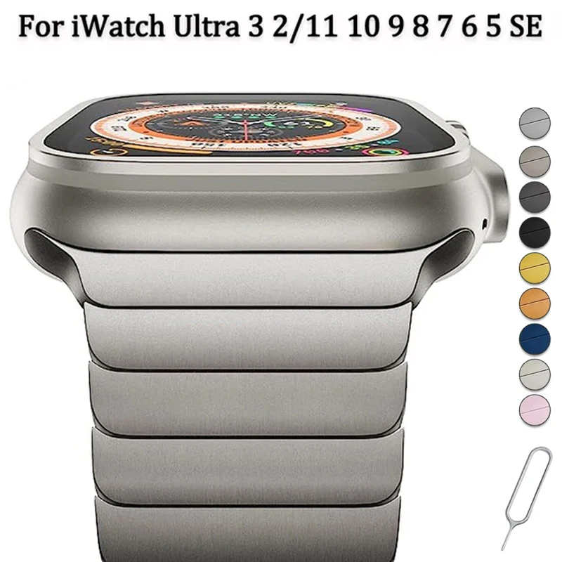

Металлический ремешок для Apple Watch, ремешок 46 мм, ремешок из нержавеющей стали для часов Iwatch Series 11 10 Ultra, 49 мм, 42/44/45/40 мм, деловой Correa