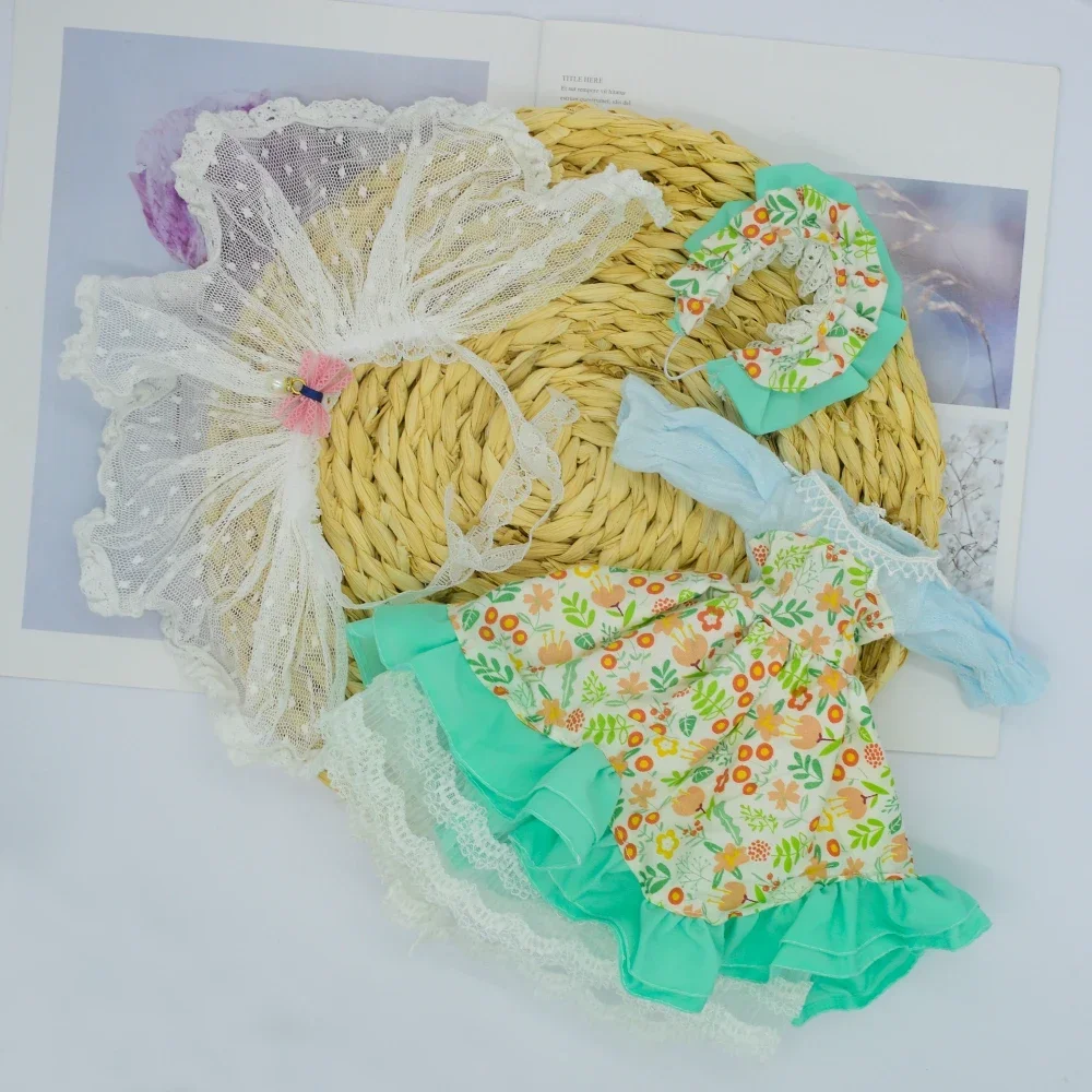 패션 1/4 인형 옷 45cm BJD 인형용 사랑스러운 공주 스커트 DIY 소녀 장난감 드레스업 놀이 집 인형 액세서리, 인형 미포함