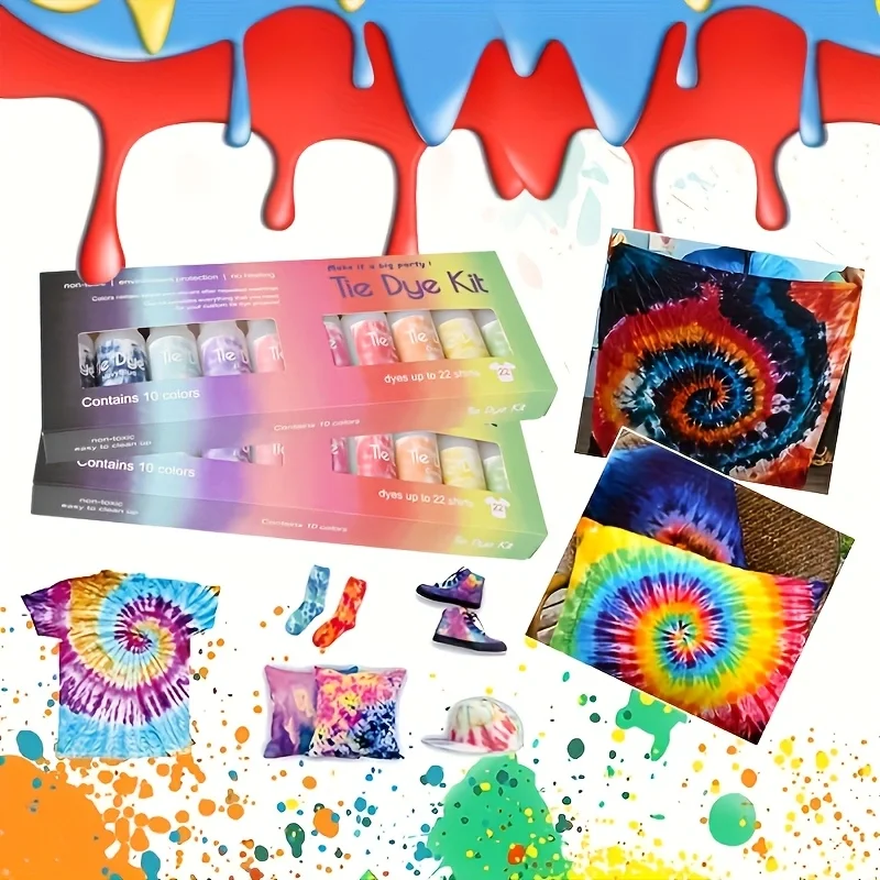 

Multi-Color DIY Children's Paint Set Cold Water Tie-Dye for Old Clothes Renovation Eco-Friendly Art & Craft Kit for Kids