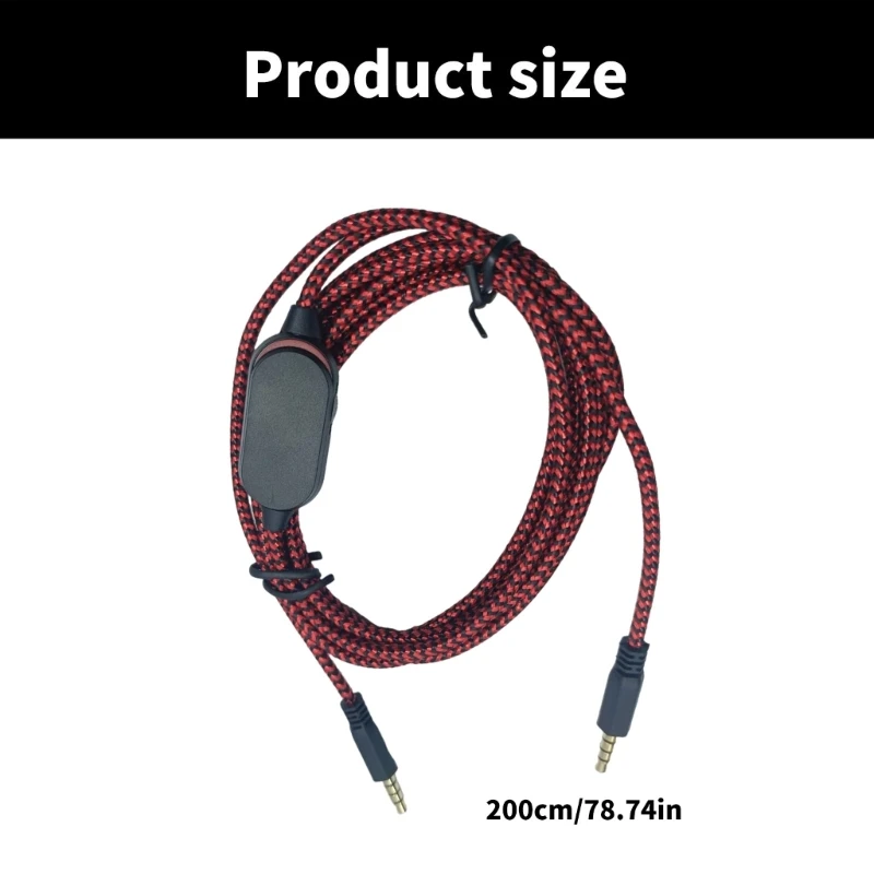 Headsets Cable for Alien-ware AW310H AW510H Headphone Cord for Enhances Gaming Sound Experience,Durability Nylon Braide Wire