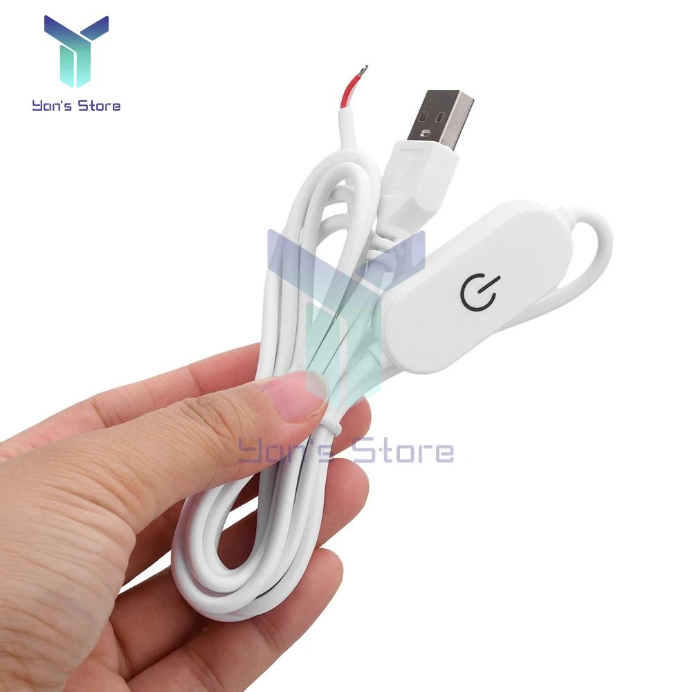 2A สายสวิตช์หรี่แบบสัมผัส USB/DC 5V 2.0ปฏิวัติเป็นสายรีโมทควบคุมแบบ2คอร์สำหรับไฟแถบไฟ LED ช่องเดียว