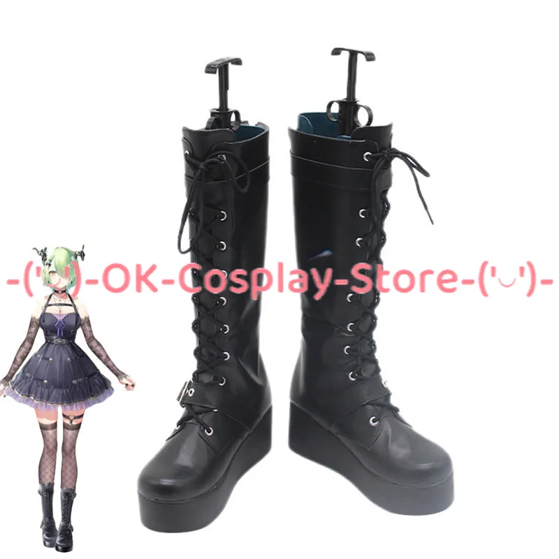 

Ceres Fauna Cosplay Shoes Halloween Carnival Boots PU Leather Shoes Vtuber Cosplay Props Custom Made