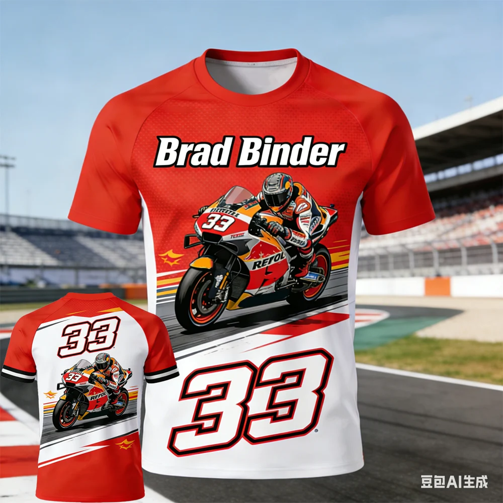 

AI-generated Binder 33 Racing Quick-drying T-Shirt Rider Motorbike Casual Breathable Motorcycle Tee Tops For Moto Unisex Fans