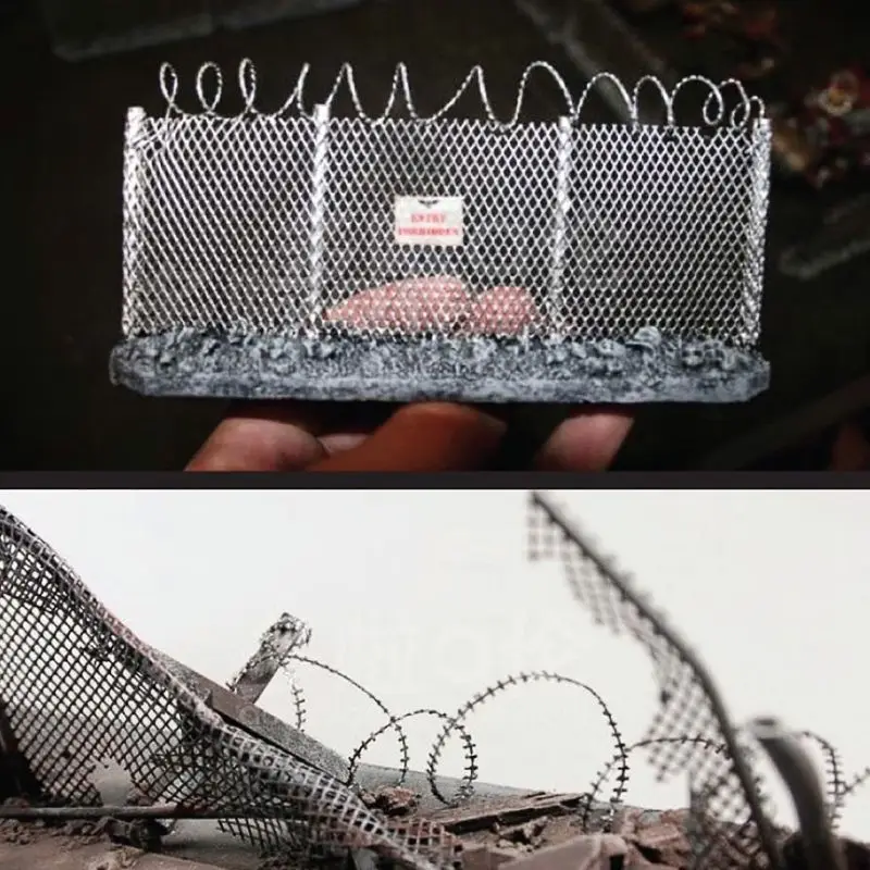 

Aluminum Diamond Mesh Fence Metal Wire Barrier Filter NetforTrain Tank Military Diorama & Architectural Scene Building Materials