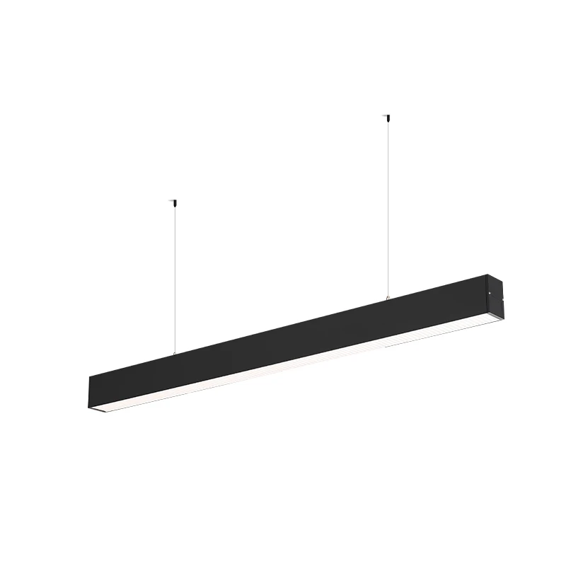 Modern LED Linear Overhead Chandelier 4ft 1200mm 45W, can be connected to a dimmable aluminum supermarket