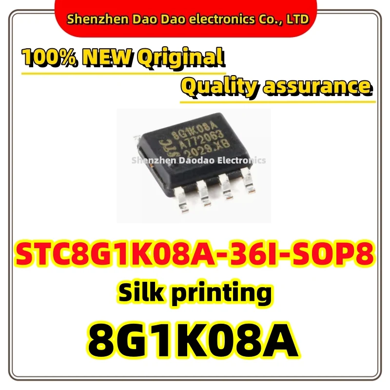 10Pcs STC8G1K08A-36I-SOP8 Silk printing 8G1K08A SOP-8 Microcontroller chip IC new original