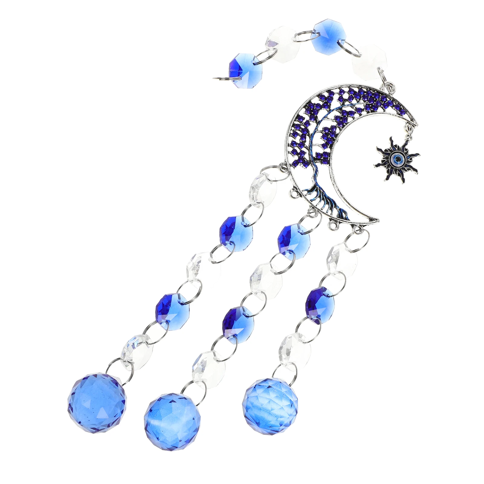 

Crystal Wind Home Decor Heart Suncatcher Crystals Prism Moon White Small Pendant for Car Window Suncatcher Crystals Hanging