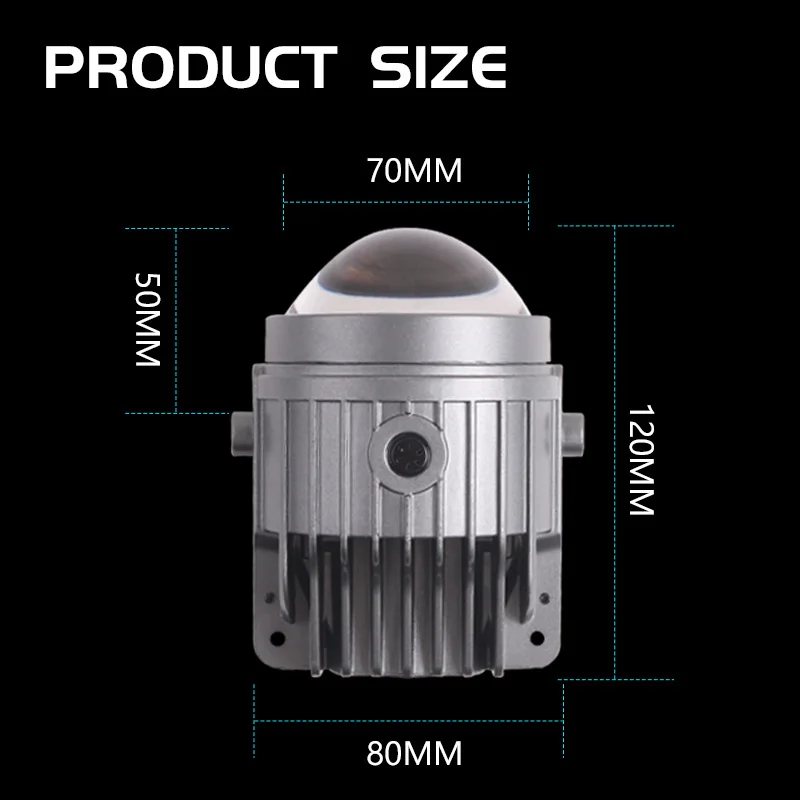 New Integrated Built-in Driver 100W 6000K High Bright LED Fog Light Projector Lens Car Headlight Retrofit Upgrade Kit Lamp
