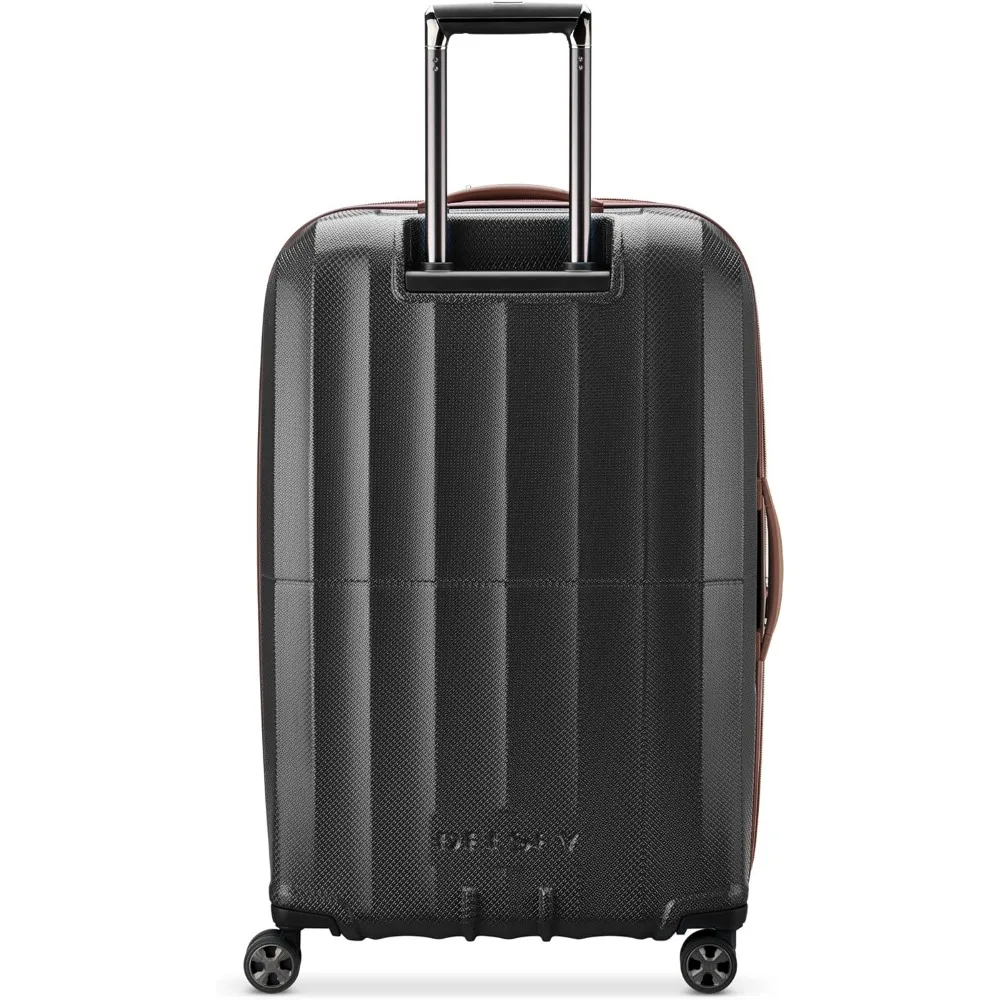 Delsey Paris Carrousel twarda walizka rozkładana z kółkami obrotowymi, czarna, do bagażu podręcznego, duża, 28 cali