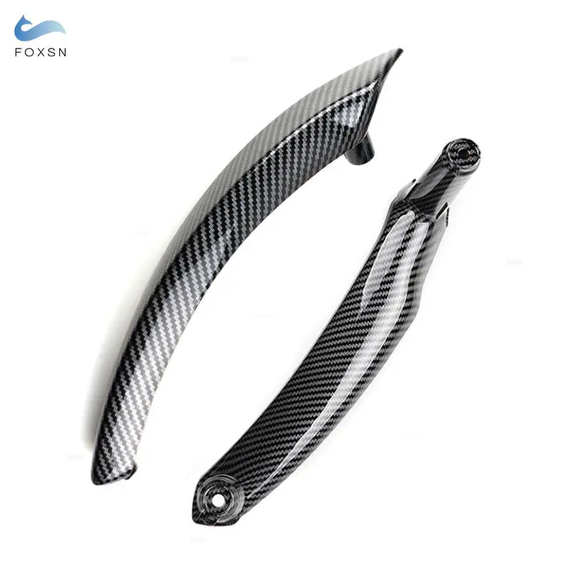 Car Interior Door Panel Handle Pull corrimano Trim Cover per BMW X5 X6 E70 E71 E72 2008 2009 2010 2011 - 2013 ABS Carbon Texture