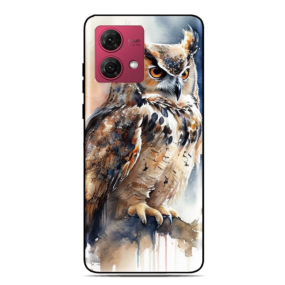 Owl Animal Phone Case For Motorola Moto G86 G54 G8 Lite G7 G15 Power G56 G85 G04 G05 G13 G14 G22 G23 G24 G30 G20 G10 Cover - Image 2