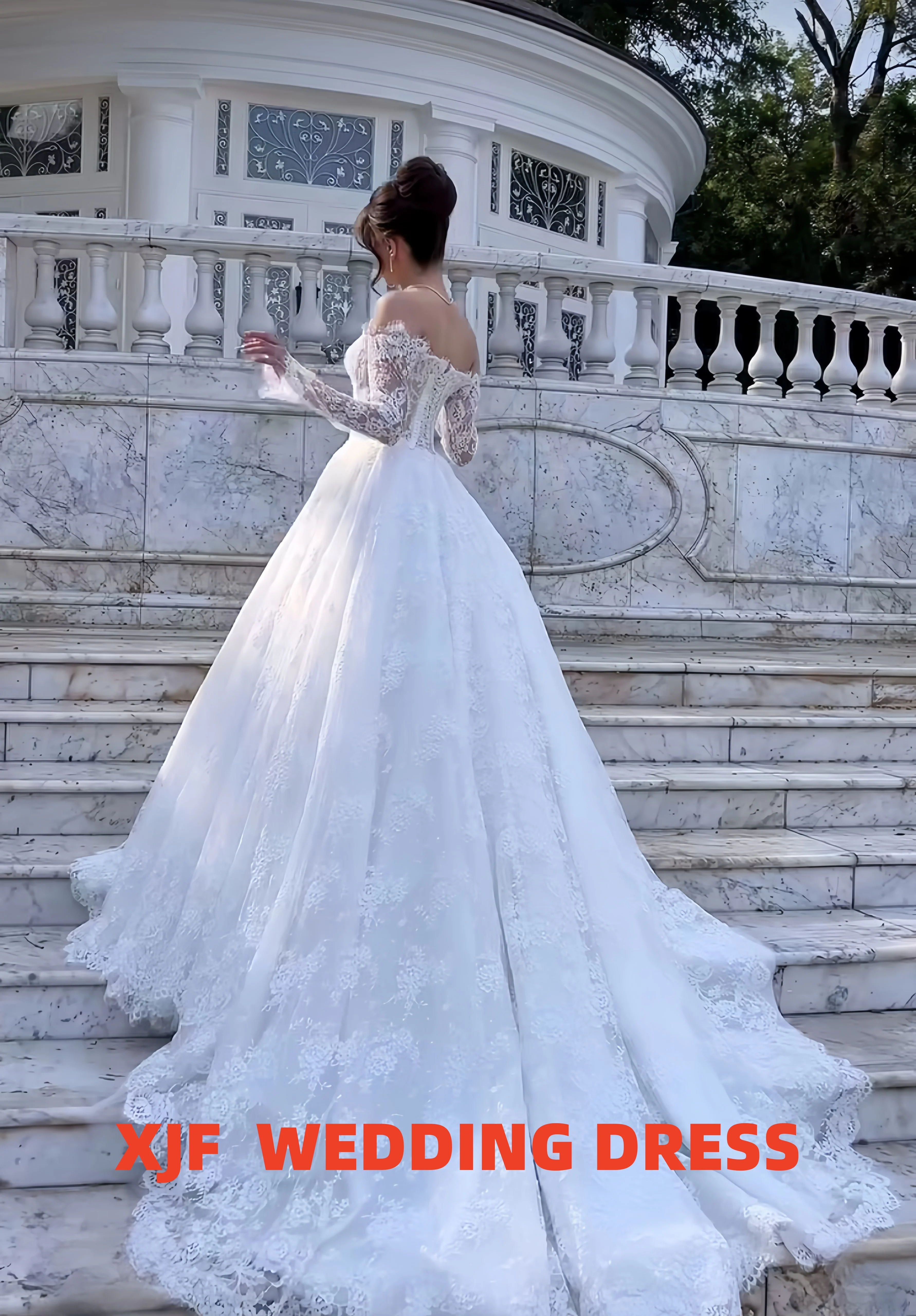 Robe De mariée trapèze Vintage, épaules dénudées, personnalisée, avec des Appliques en dentelle, glamour, dos nu