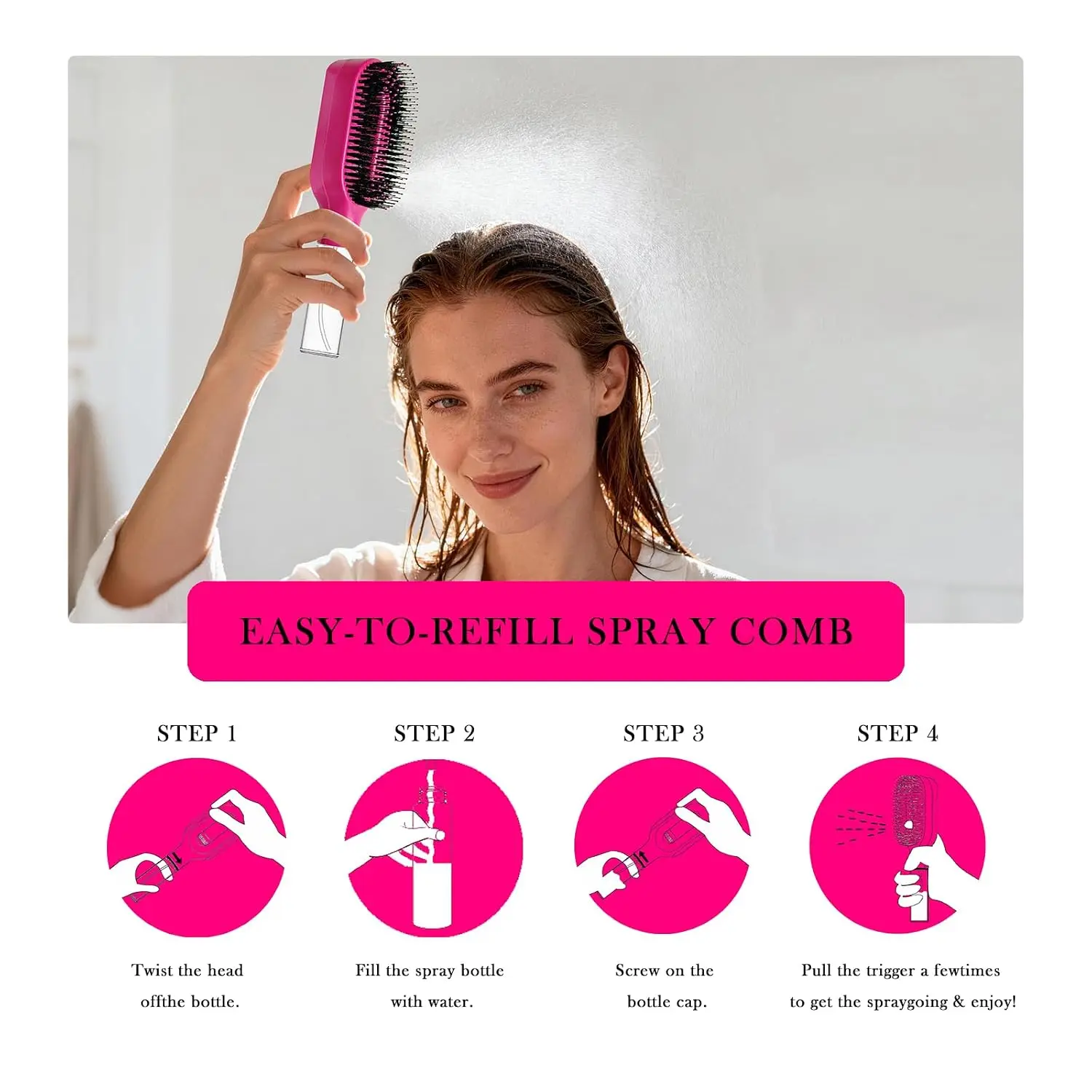 37Pcs Heatless Self Grip Hair Rollers Set No Heat Hair Curlers With Spray Styling Brush Storage Bag DIY Natural Volume Curls Hair Styling Tools For All Hair Types - view 3