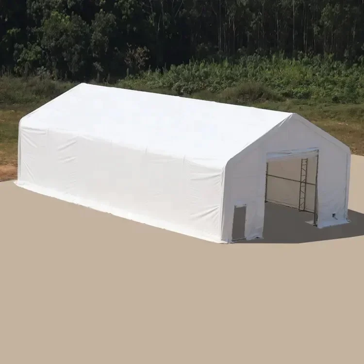 Double truss fabric industrial storage building tent