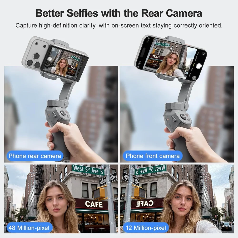 Mobile Selfie Wireless Screen Mirroring Device, Rear Camera, Live Streaming, Selfies, Magnetic Attraction Screen Sharing Device