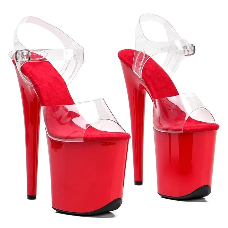 New 20cm/8inch PVC Uppre New Color Women's High Heel Sandals Sexy Model Show Shoes And Pole Dancing Shoes 116