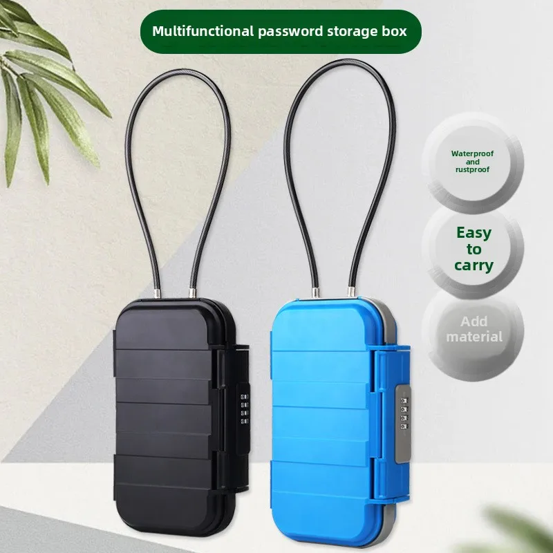 صندوق مجموعة الشاطئ المحمول في الهواء الطلق - تخزين صغير محمول للهواتف والبطاقات والمفاتيح. مع قفل بكلمة مرور #1