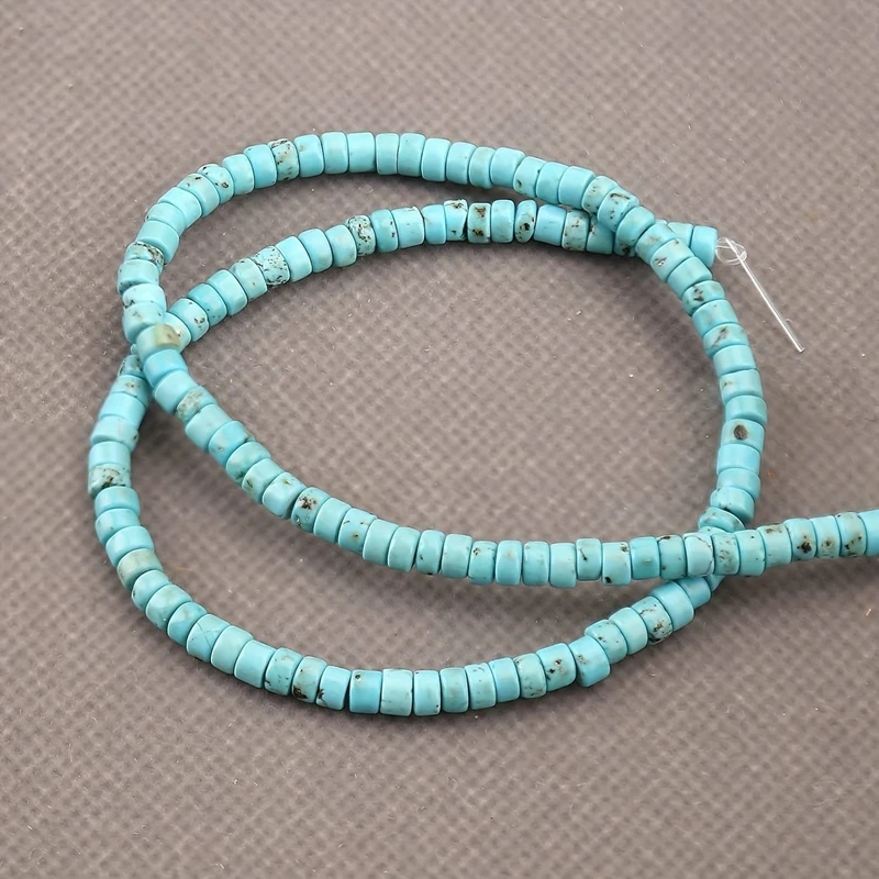 Natursteine, Türkise, Achat, Jade, Labradorit, Abstandshalter-Perlen, 6*3mm, flache, runde Scheiben-Steinperlen für die Schmuckherstellung, DIY-Armband – Detail 6