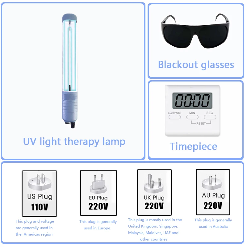 Lampa UVB do terapii bielactwo zabieg na skórę łuszczycy światło 308nm wąskopasmowy Instrument do fototerapii ultrafioletowej uv