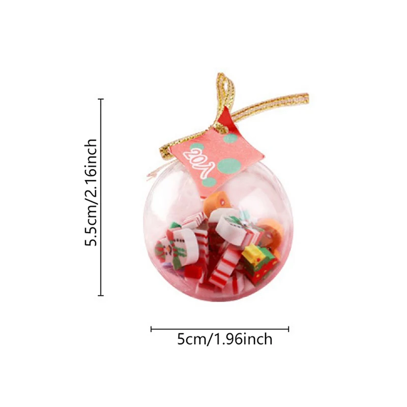 20pcs Merry Christmas Erasers for Kids Gifts Kawaii Stationery Novelty Santa Tree Mini Rubber School Cute Office Supplies