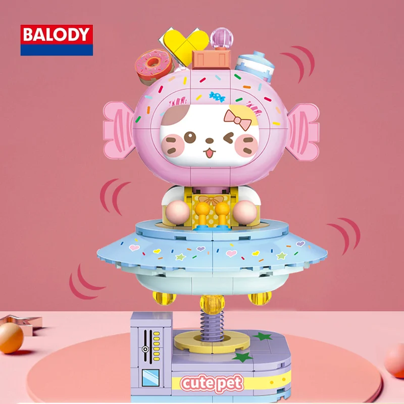 BALODY Fashion New Originality 3D Cartoon Rocking Car Pet Series Kawaii Hamburger Candy Styling Maiden Heart Christmas Gift