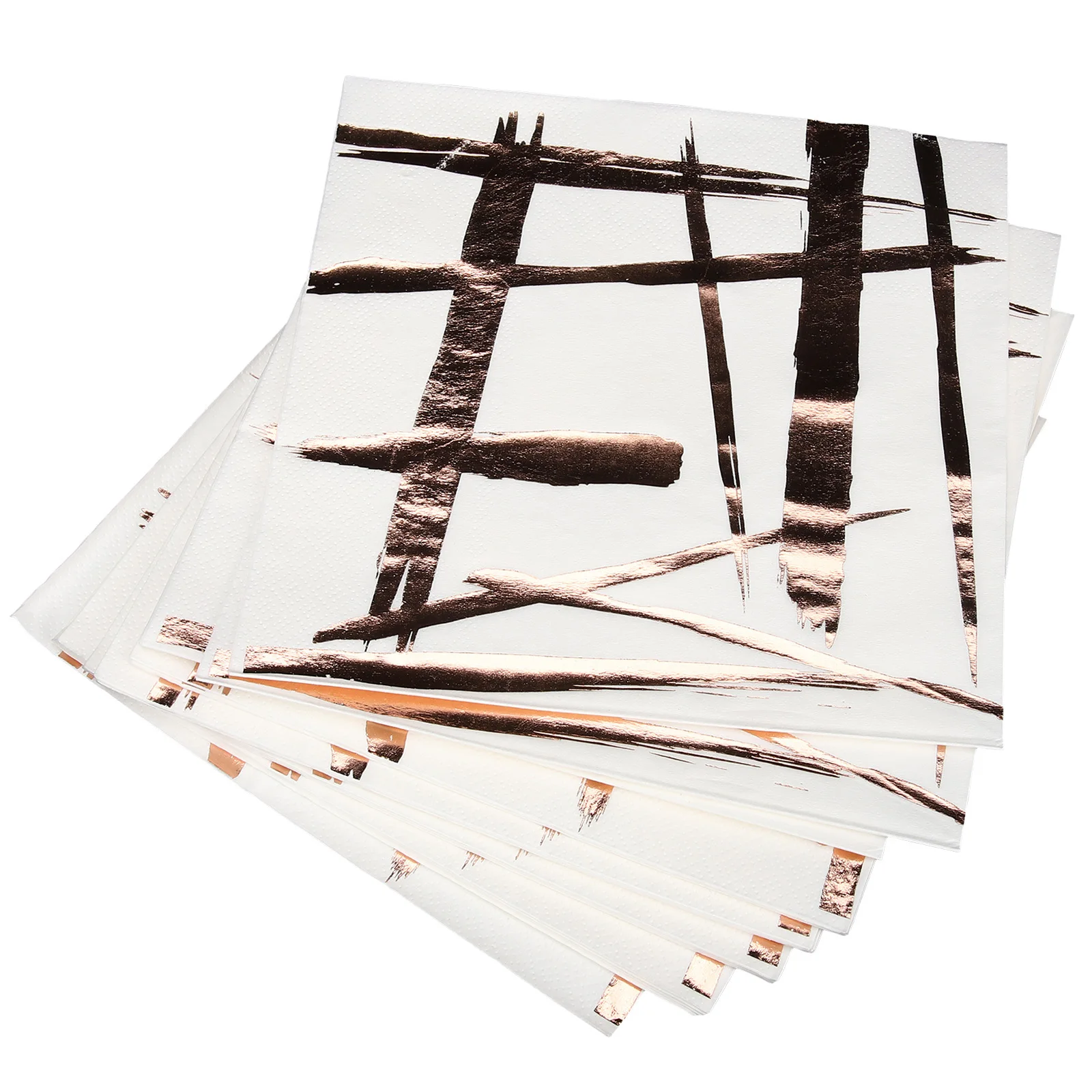 مناديل ورقية مطبوعة برقائق ذهبية لوازم حفلات الزفاف مناديل عشاء لتزيين طاولة الحدث والعطلات #3