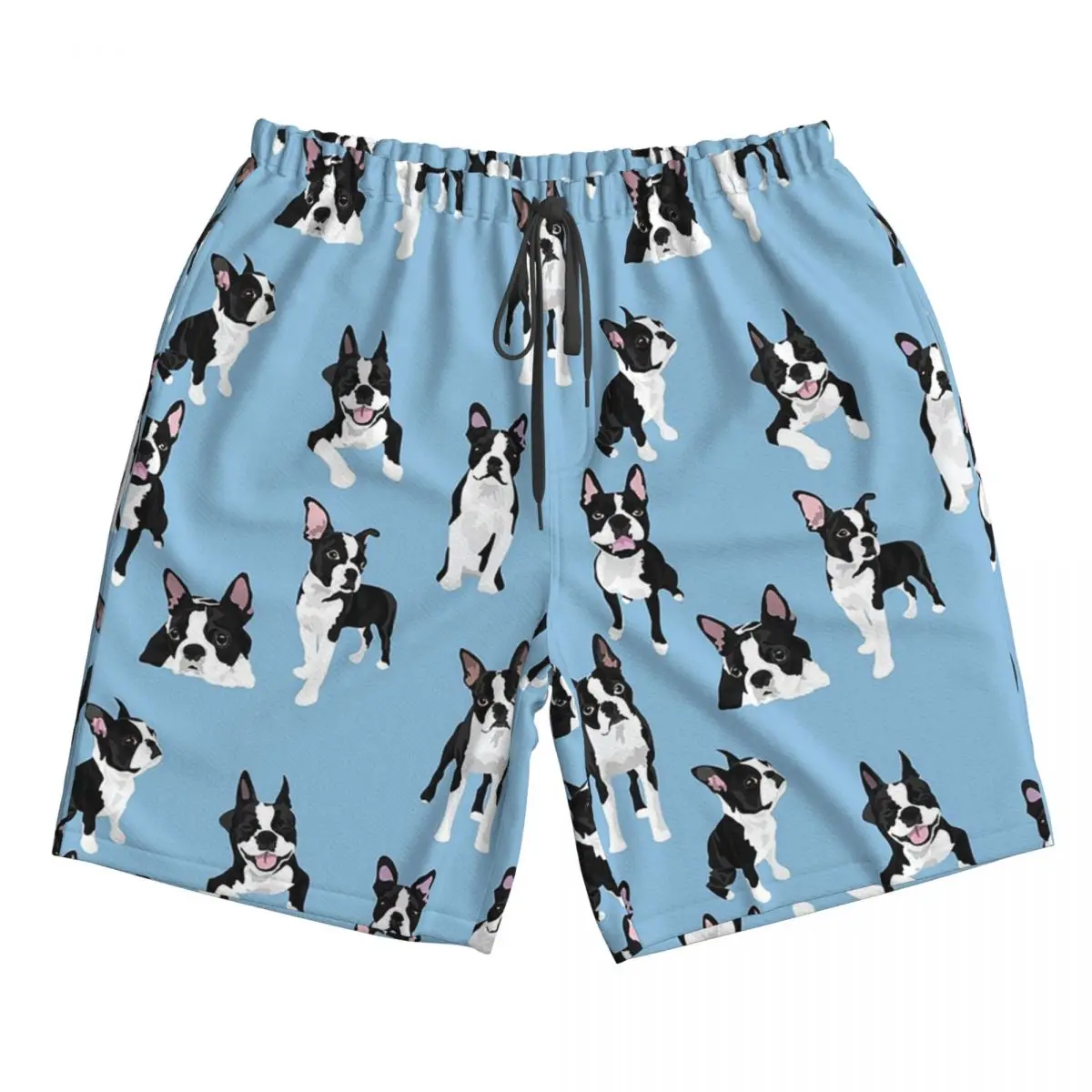 

Boston Terrier Cute Dog Trunks Beach Board Shorts Casual Quick Dry Swim Summer Men Pants