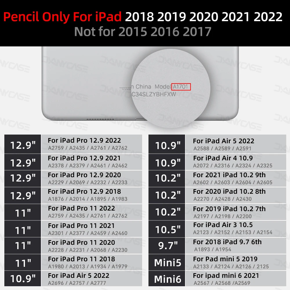 For Apple Pencil with Palm Rejection Tilt, Power Display, for iPad Pencil Pen 2022 2021 2020 2019 2018 Pro Air Mini Stylus Pen