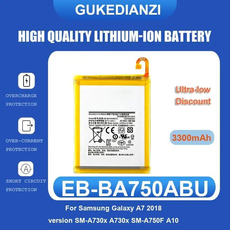 Battery For Samsung Galaxy A05S A057 A13 5G Z Fold 2 SM-F916 S8 Plus S8+ G955 A7 2018 version SM-A730x A730x SM-A750F A10 Note