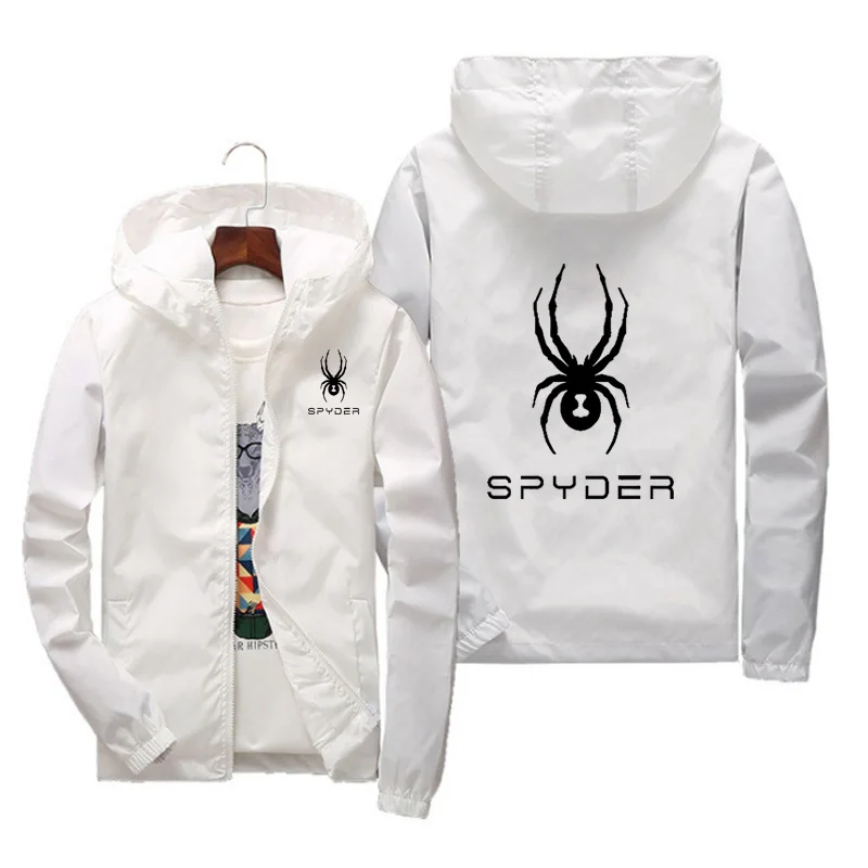 

Мужская повседневная куртка SPYDER большого размера 7XL, Высококачественная весенне-летняя новая куртка, Мужская брендовая ветровка с капюшоном, брендовая одежда