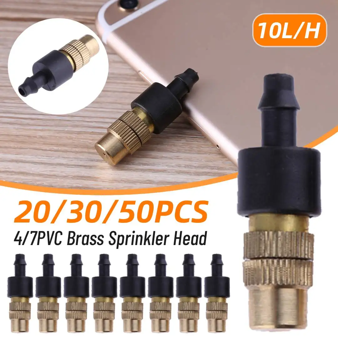 20/30/50PCS 4/7PVC Mini Spraying Drip Head Adjustable Dripper Nozzle Agricultural Save Water Portable Automatic Irrigation Tools