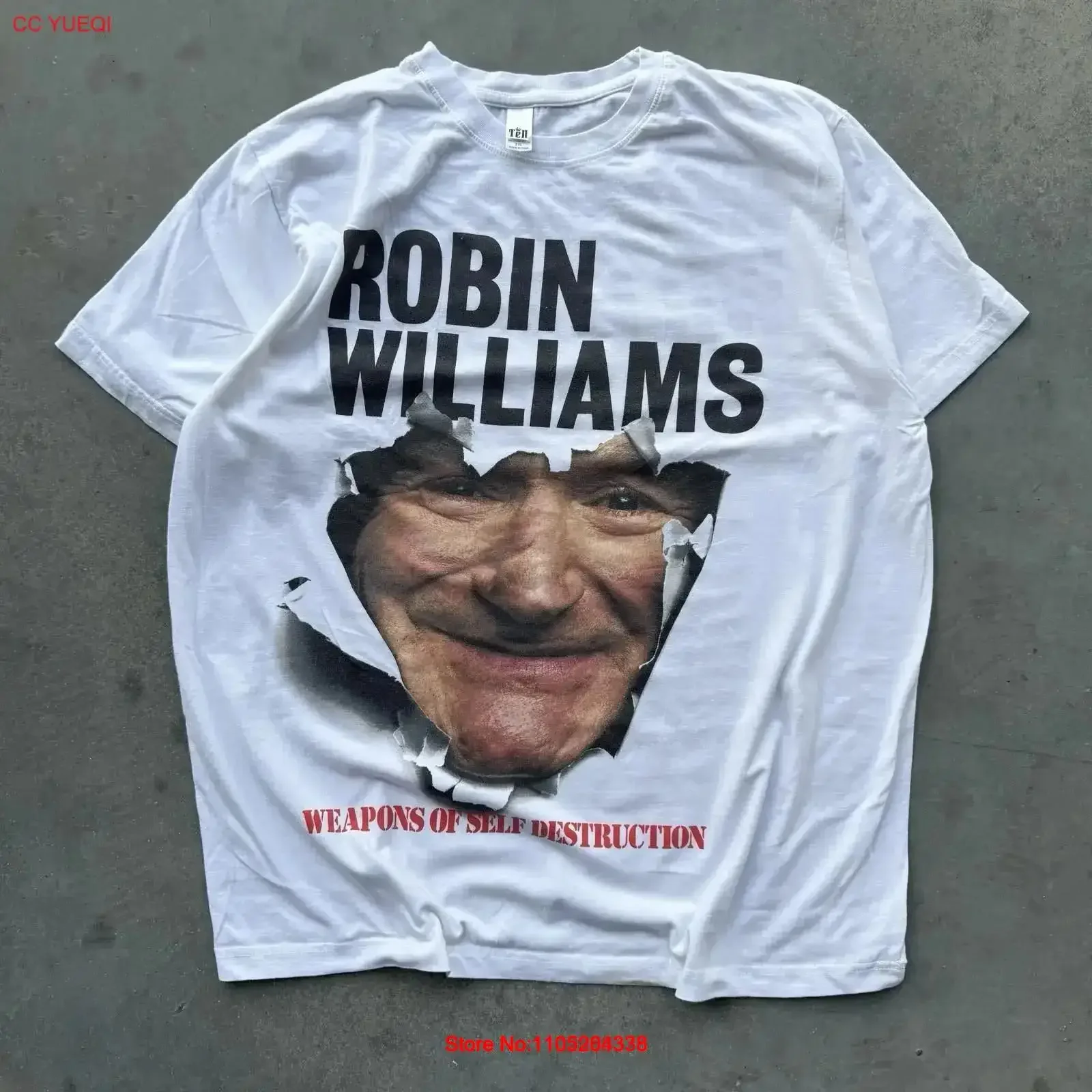 2009 Robin Williams Weapons of Self Destruction tour T Shirt size XXL vintage Washed designer clothes Top For Everyday Wear