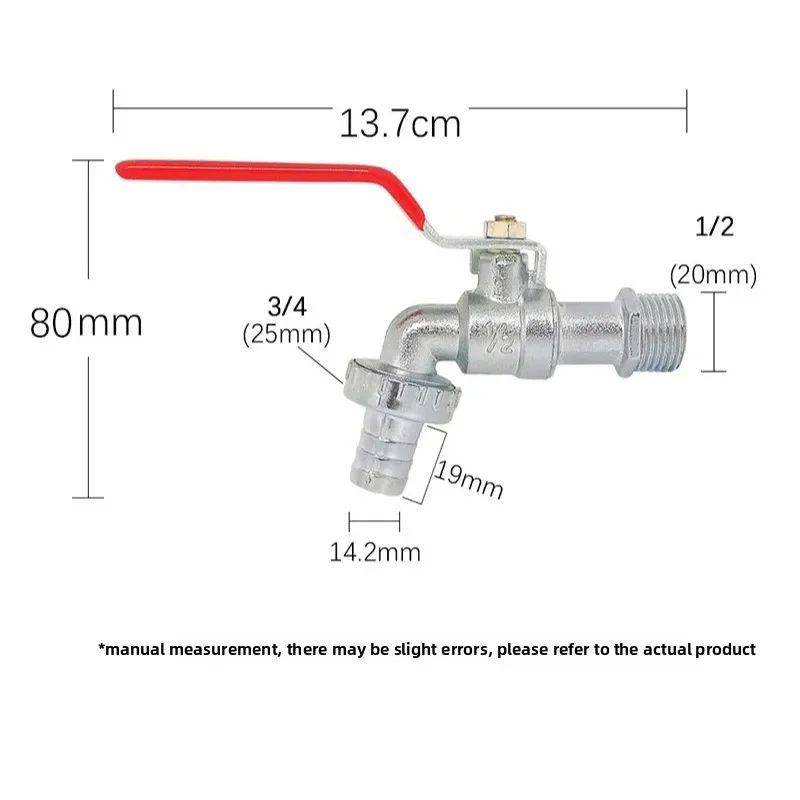 1/10 قطعة سبائك الزنك 1/2 بوصة حديقة صنبور مصرف تحكم واحد التجمد في الهواء الطلق صنبور لسقي النباتات الري للحديقة