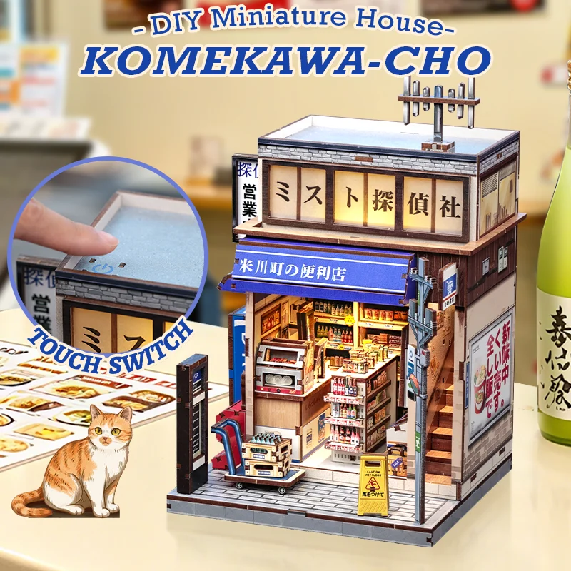 CUTEBEE DIY Book Nook Kit 3D Wooden Dollhouse Miniature Bookshelf Insert for Adults Christmas Birthday Gift Uniqu Gift Ideas