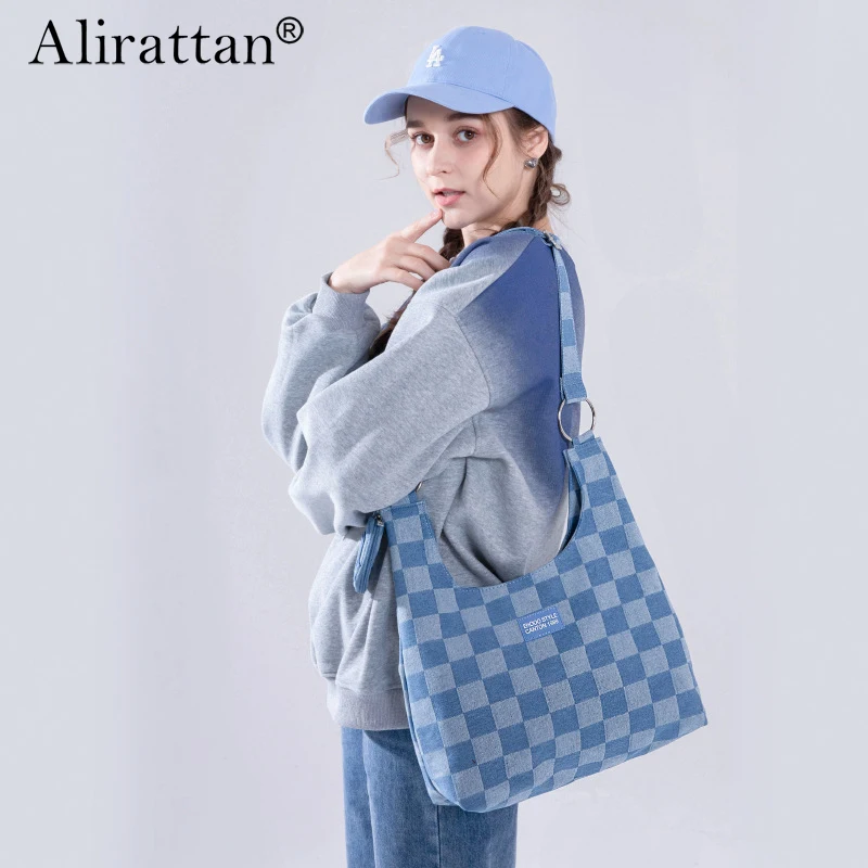

Alirattan, весна 2024, новая джинсовая сумка, модный тренд, дизайн, сумка подмышки, сумка-мессенджер на одно плечо, Bolsa Feminina