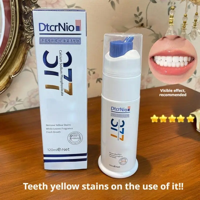 

120ml Toothpaste for Oral Care Whiten Clean Removes Stains Fresh Breath with Lactobacillus & Sodium Saccharin