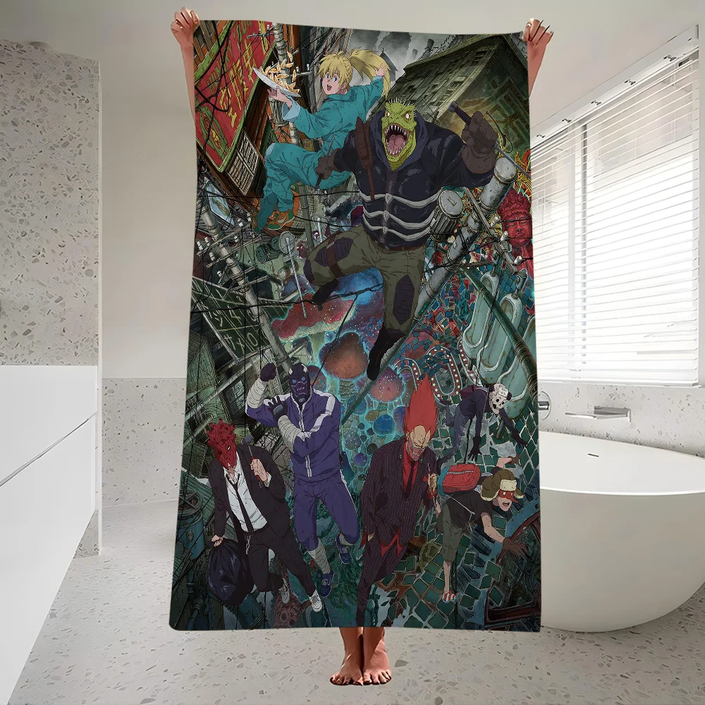 Anime Dorohedoro Bath Towel Microfiber Soft Water Absorbing Breathable For Girl Kids Decorative Cartoon Beach Towel