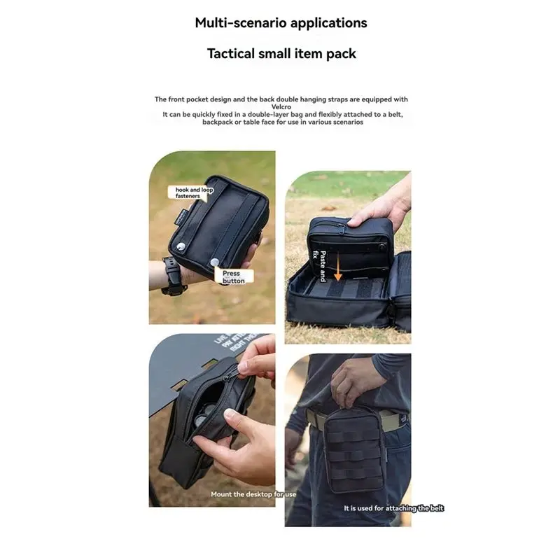 CAMPINGMOON بقاء حقيبة تخزين من القماش سحاب عازل للماء BK-40 لأوتاد الخيمة في الهواء الطلق المحمولة التخييم-AA85