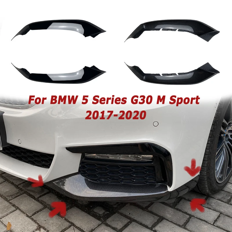 

Car Front Bumper Splitter for BMW 5 Series G30 M Sport 525i 530i 2017-2020 Wrap Corner Spoiler Car Accessories Aftermarket