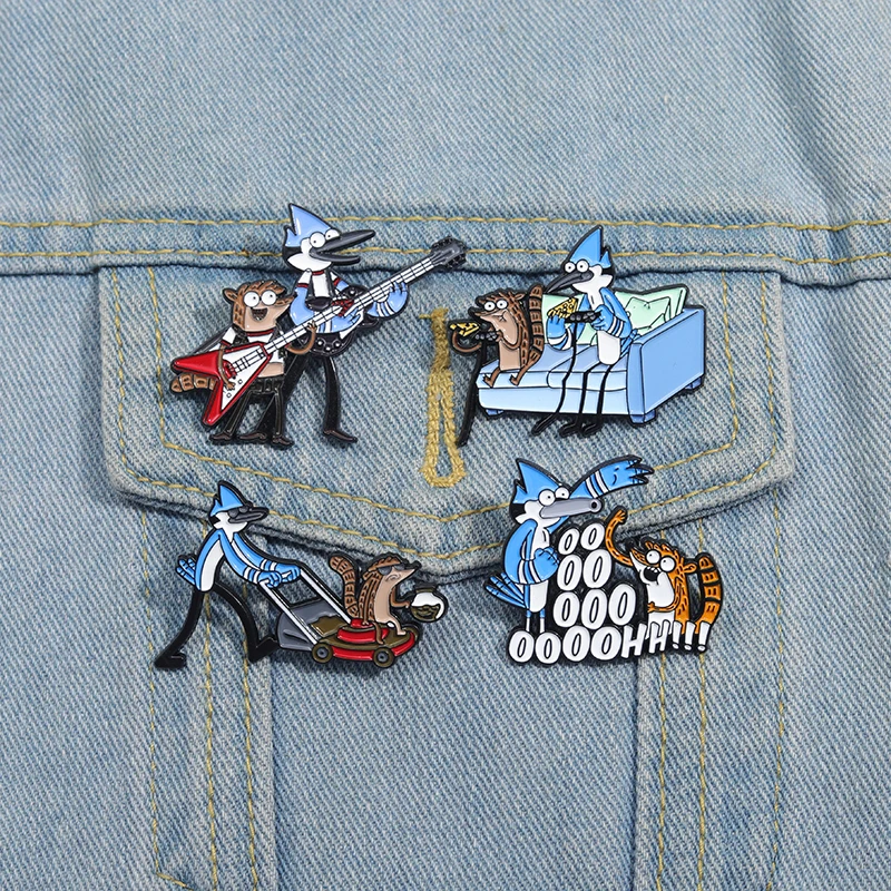 Funny Animation Movies Cartoon Enamel Pins Daily Life Brooches Lapel Badge Backpack Clothes Decorative Jewelry Gift for Friends