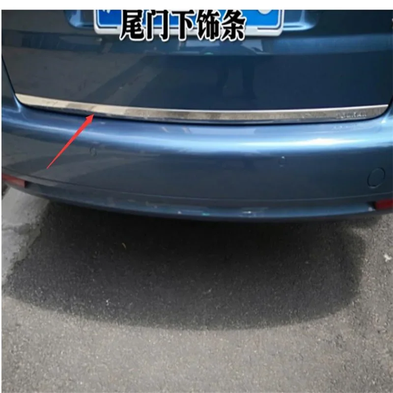 For Volkswagen Touran 2005--2015Tailgate Rear Door Bottom Cover Molding Trim Stainless Steel back door trim car Accessories