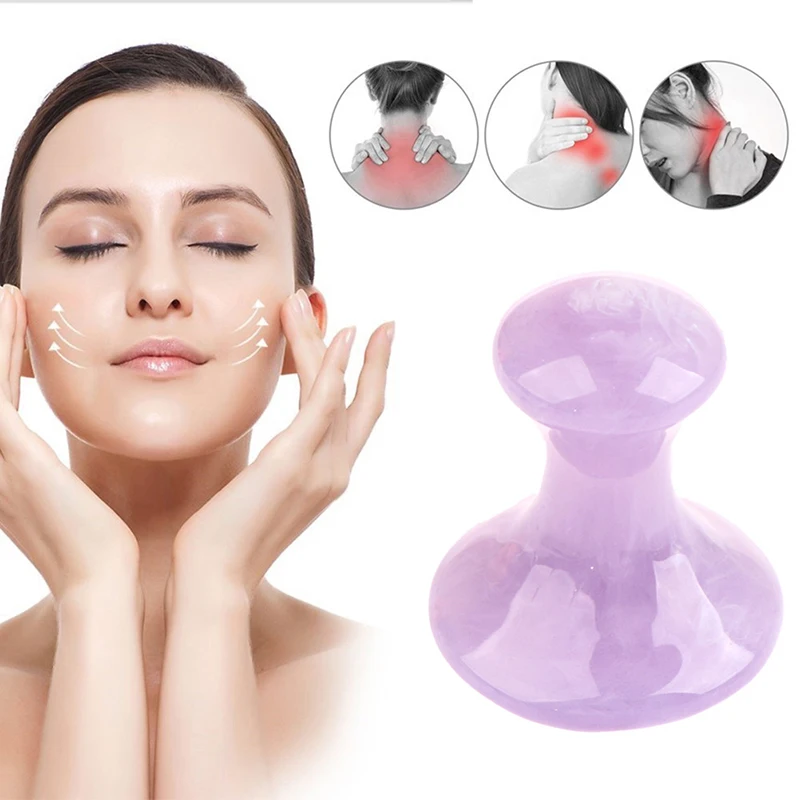 

Natural Resin Mushroom Facial Massage Stone Gouache Scraper Face Massager Gua Sha Board Skin Care Face Lifting Tool