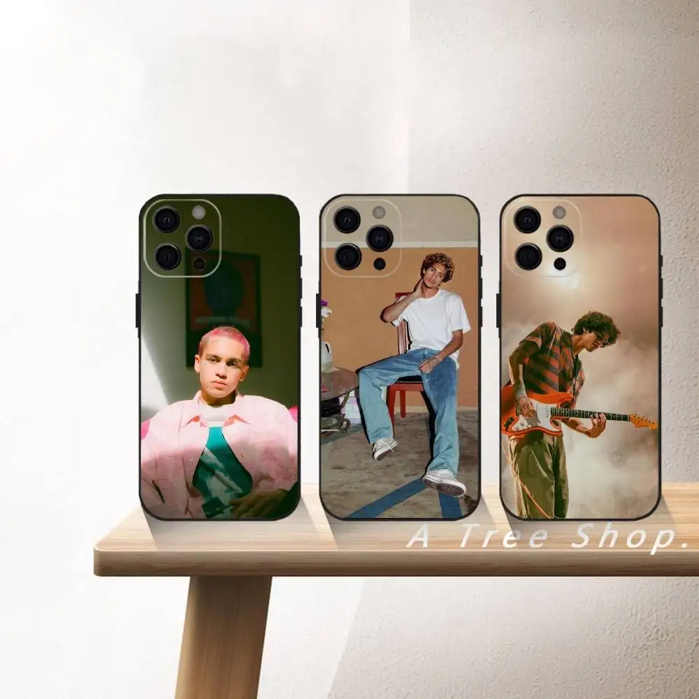 D-Dominic F-Fike 아이폰17,16,15,14,13,12 플러스,맥스용 소프트 실리콘 블랙 케이스