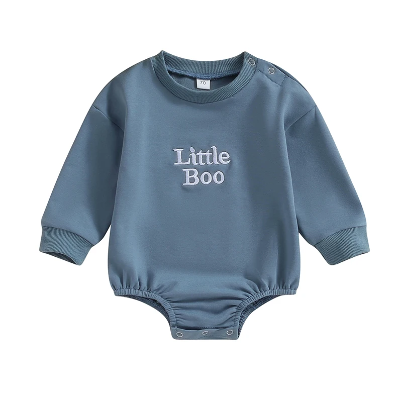 

0-18M Newborn Baby Boys Romper Winter Autumn Crewneck Sweatshirts Romper Clothing Letter Embroidery Print Jumpsuits Playsuit