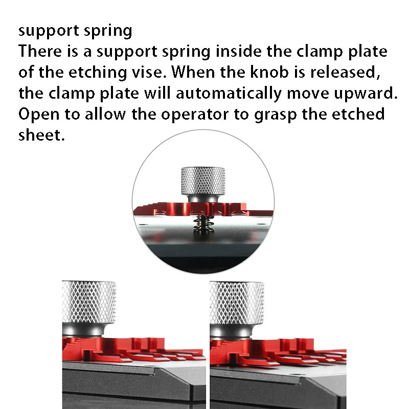 Neuer geätztes Blechschraubstock AT-MPB Modell bis zum Spiegel Aluminiumlegierung Edelstahl gebogene Platte Modellschraubstock
