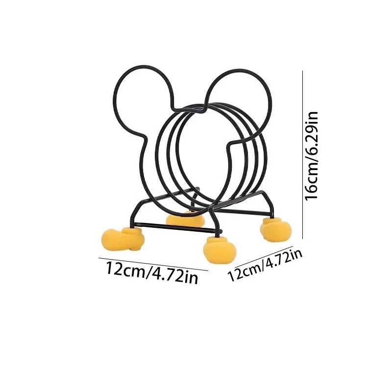 1 Piece Kitchen Stove Insulation Rack, Mickey Kitchen Storage Rack, Bowl Rack, Pot Rack, Cutlery Rack, Multifunctional