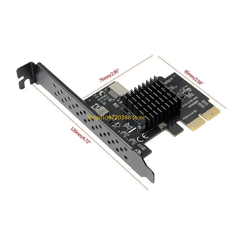 PCI-E 2x الأمامي إلى بطاقة التوسعة usb3.1 Asmedia ASM3142 10GBPS